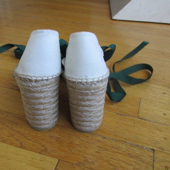 Gucci Lilibeth Stylvie Wedge Canvas Wedge Espadrille 525728 Red/Green Stripes - Picture 4 of 10